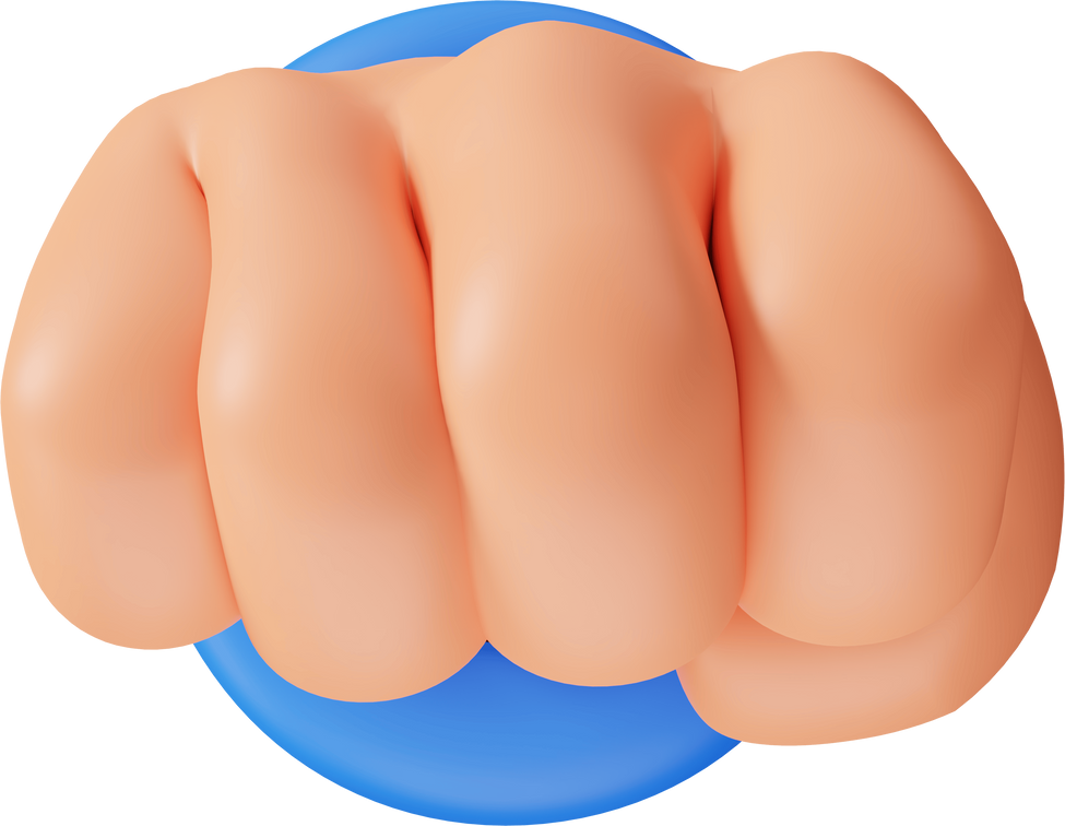 Fist Bump Hand Gesture 3d Icon