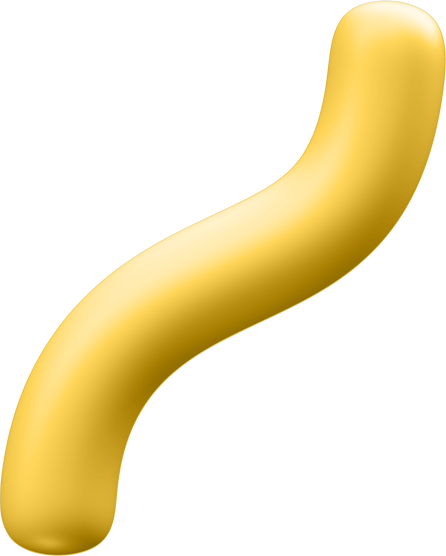3D Line Wave Gold Yellow