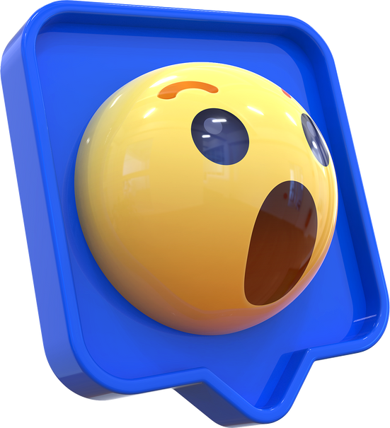 Wow Emoji 3D icon